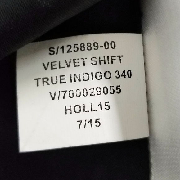 Gap Velvet Shift True Indigo Navy Knee Length  Party Evening Cocktail Dress,  12 - Picture 9 of 10